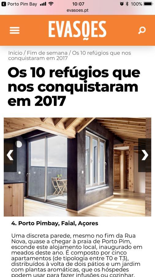 Porto Pim Bay Lägenhet Horta  Exteriör bild